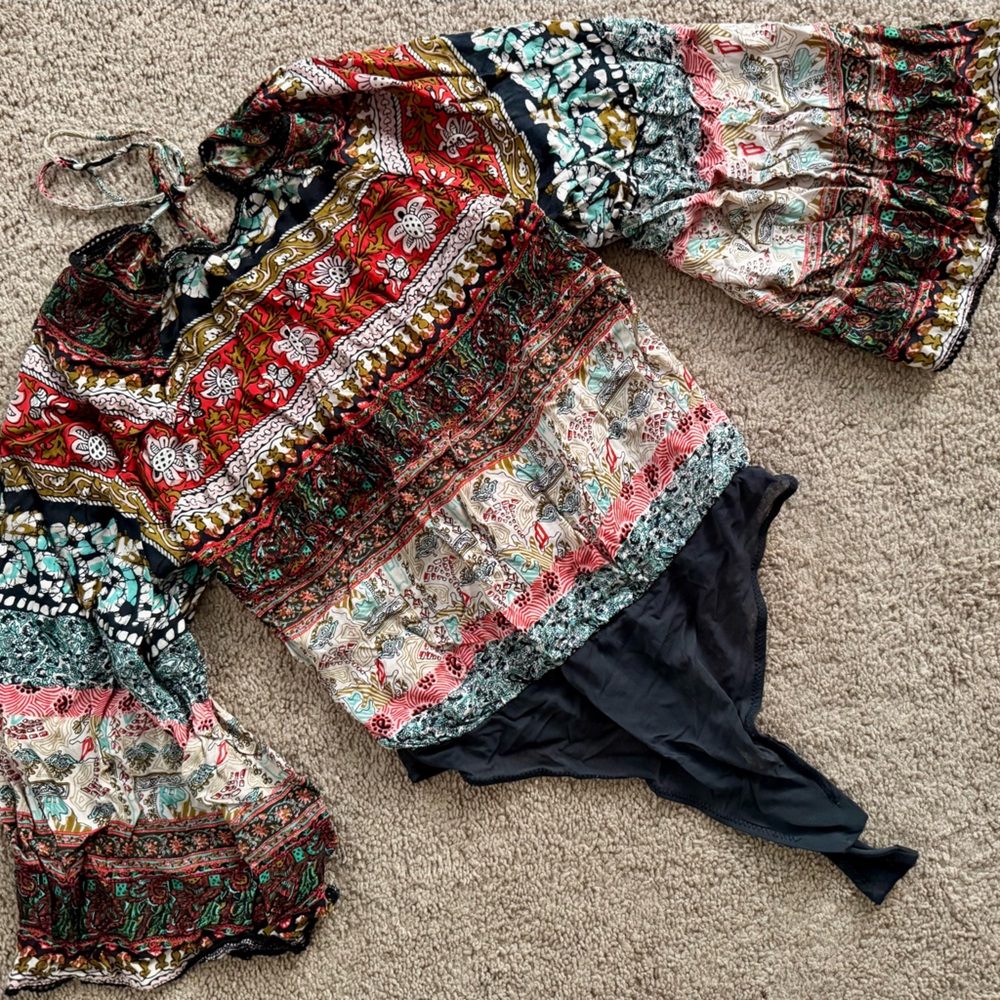 Free People Bell Sleeve Bodysuit